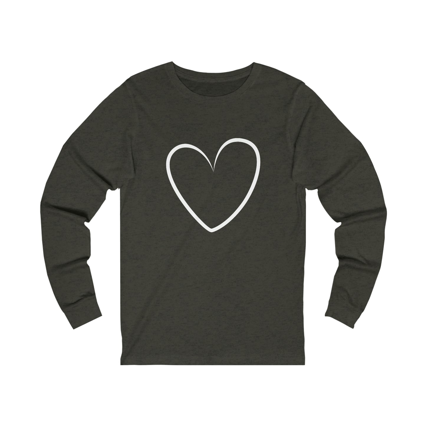 Heart - white Unisex Jersey Long Sleeve Tee