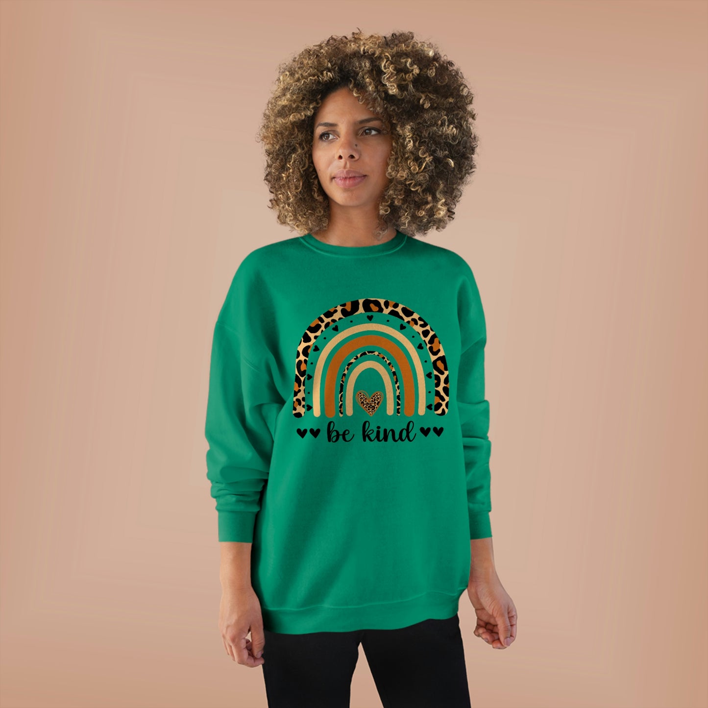 Be Kind Rainbow Unisex EcoSmart® Crewneck Sweatshirt
