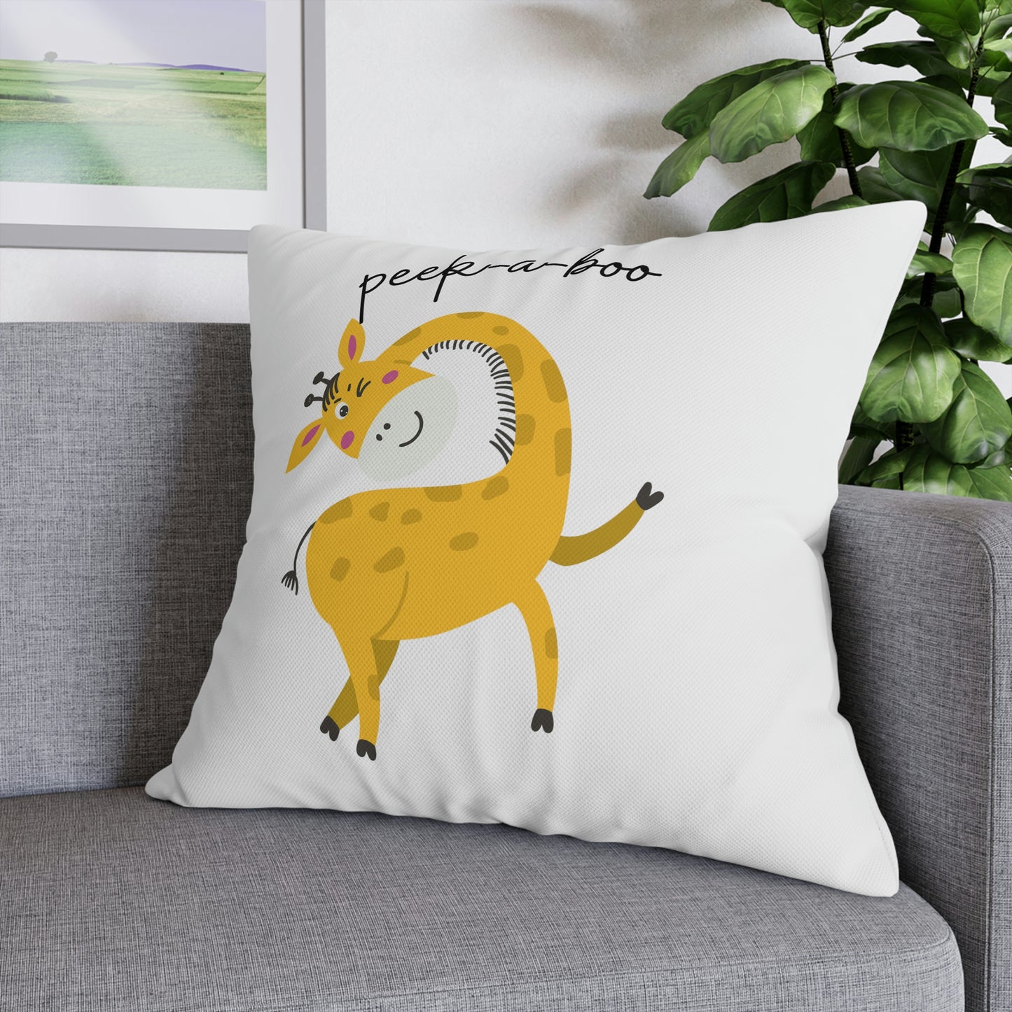 Giraffe Spun Polyester Pillowcase