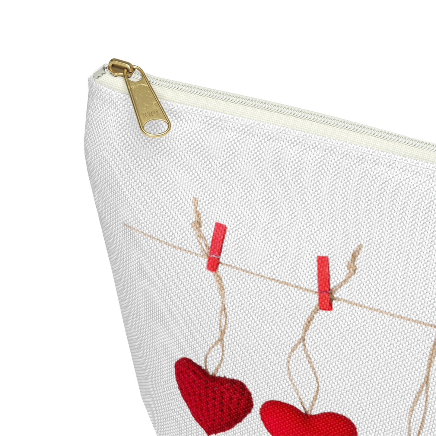 Heart String Accessory Pouch w T-bottom