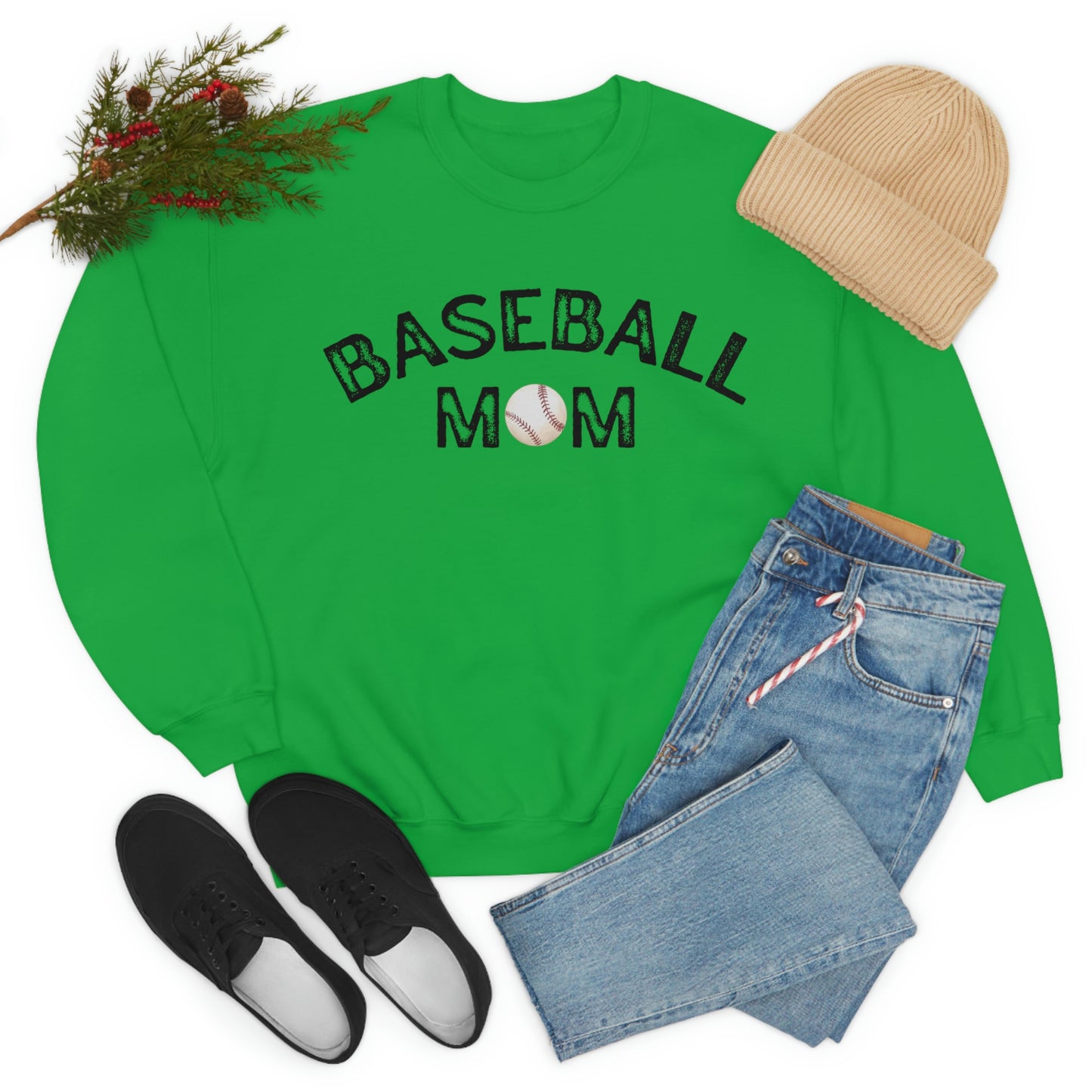Baseball Mom Unisex Heavy Blend Crewneck Sweatshirt