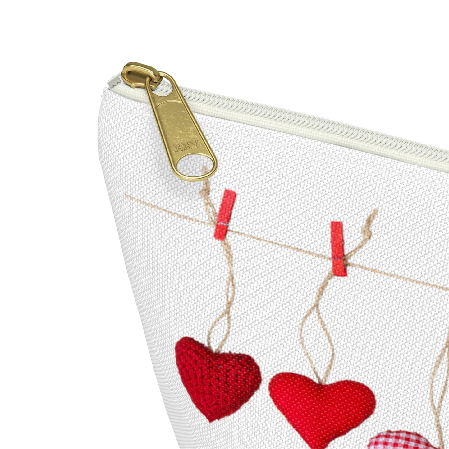 Heart String Accessory Pouch w T-bottom