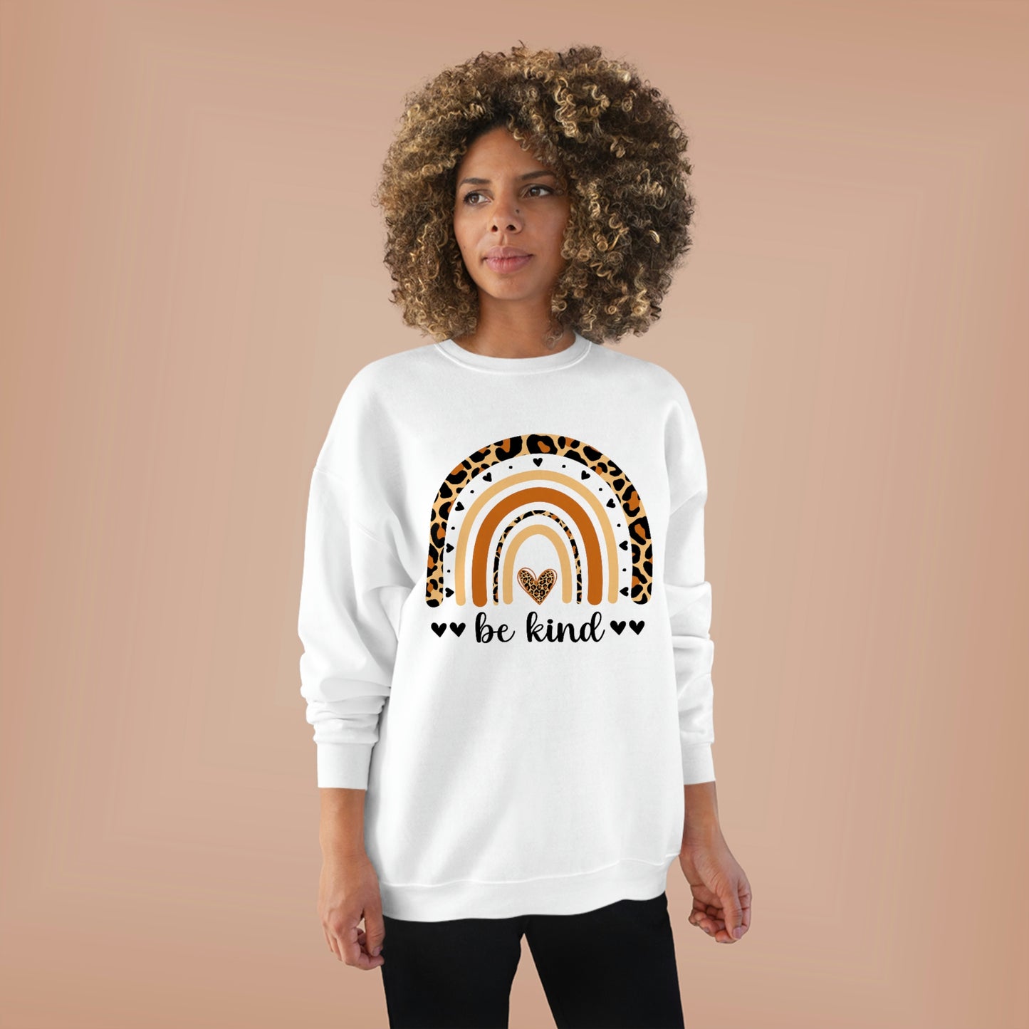 Be Kind Rainbow Unisex EcoSmart® Crewneck Sweatshirt