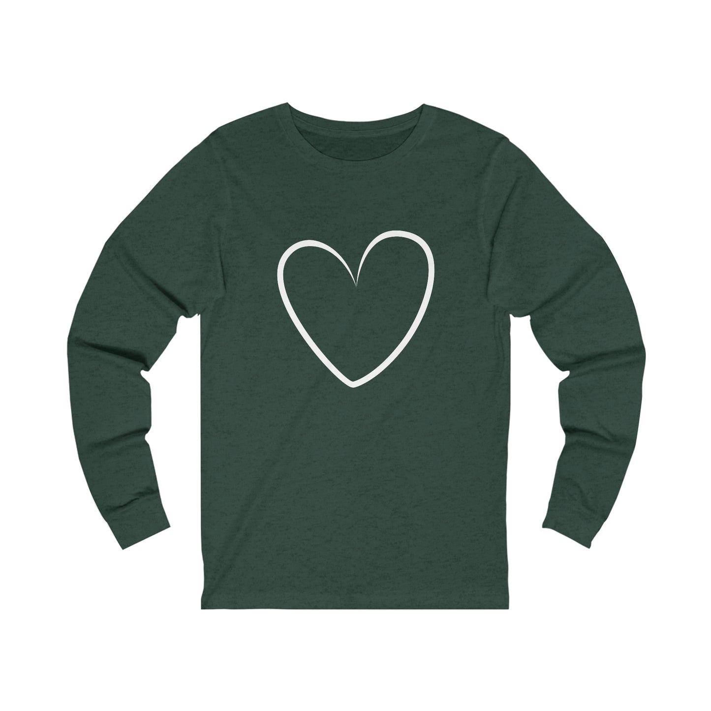 Heart - white Unisex Jersey Long Sleeve Tee