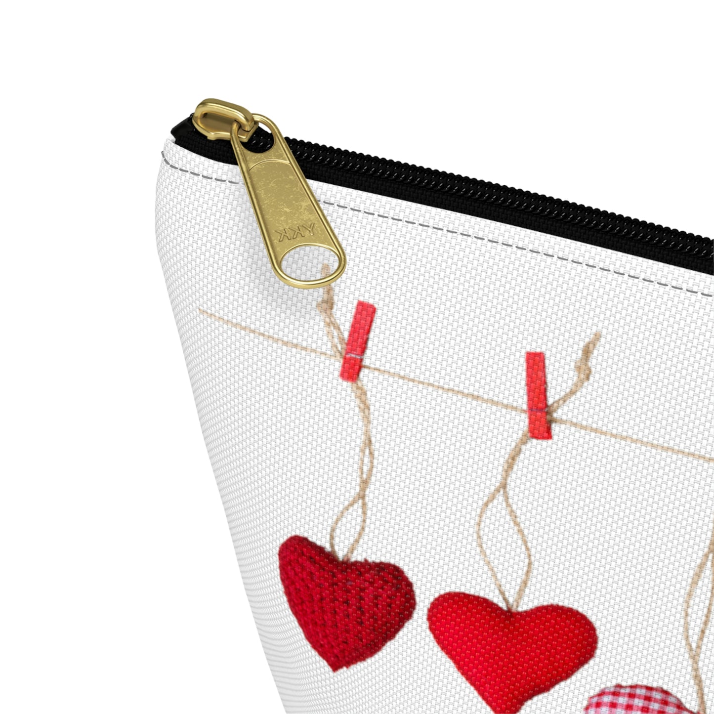 Heart String Accessory Pouch w T-bottom