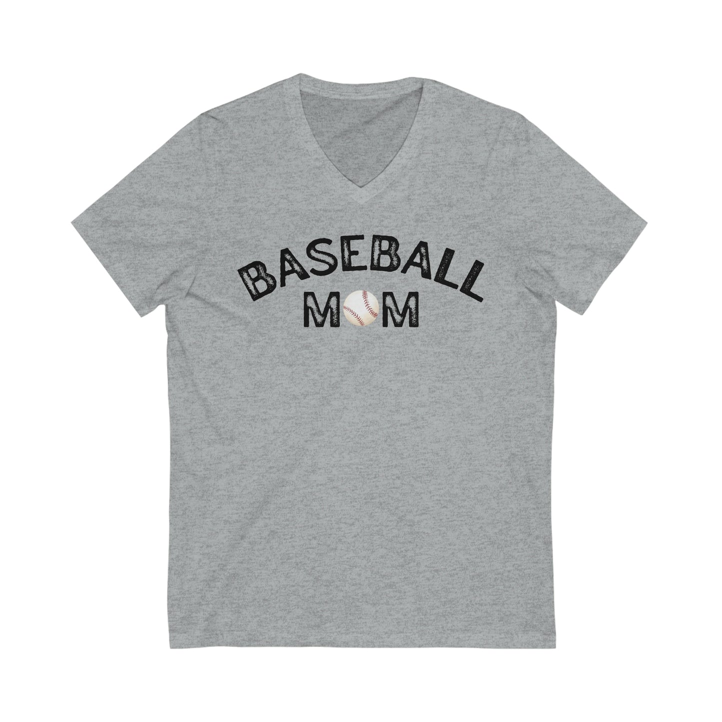 Baseball Mom Unisex Jersey Short Sleeve V-Neck Tee