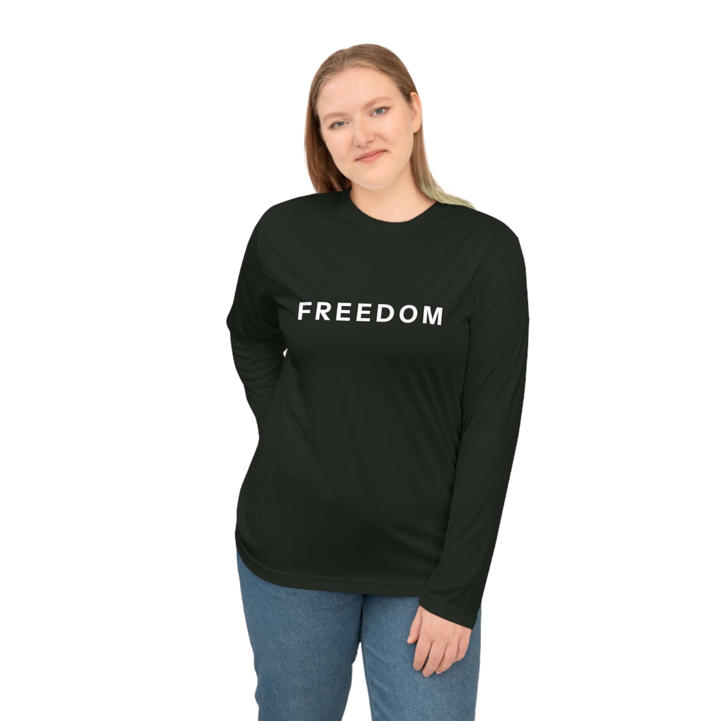 Freedom Long Sleeve Performance Shirt, Activewear for Men & Women, Workout Shirt, Fitness Gift, Sports Apparel, Year-Round Use