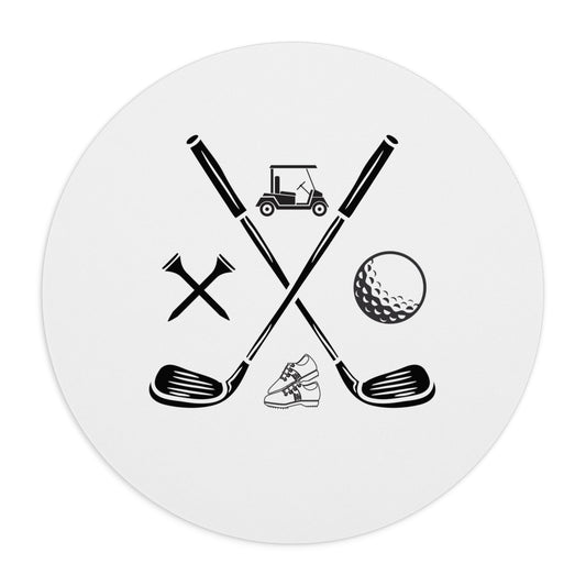 All About Golf Round Mouse Pad