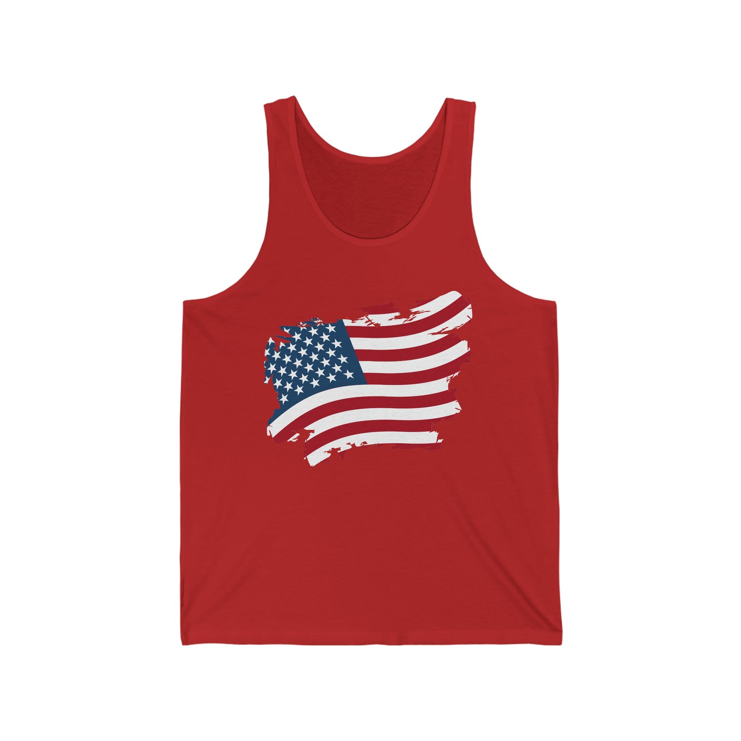 USA Flag Unisex Jersey Tank Top