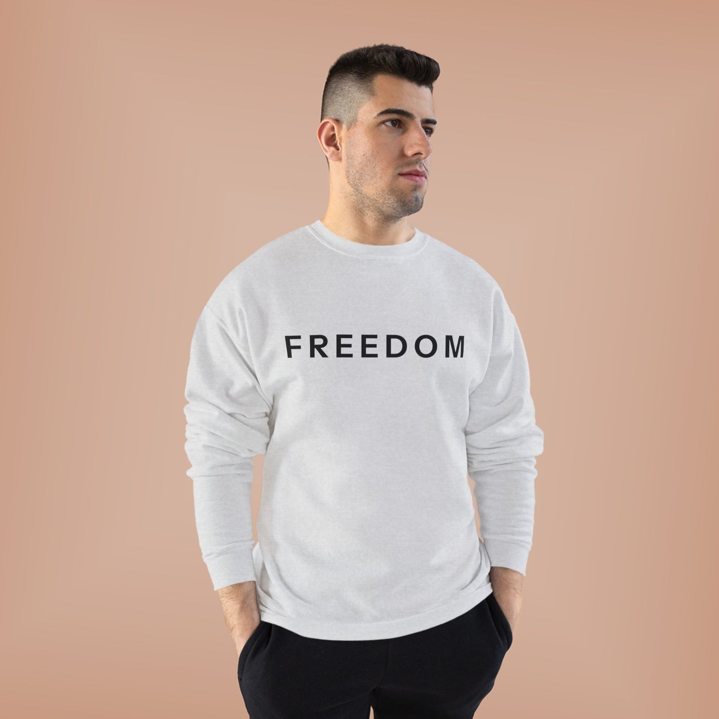 Eco-Friendly FREEDOM Crewneck Sweatshirt - Unisex Cozy Top, Sustainable Gift, Casual Wear, Comfortable Layering