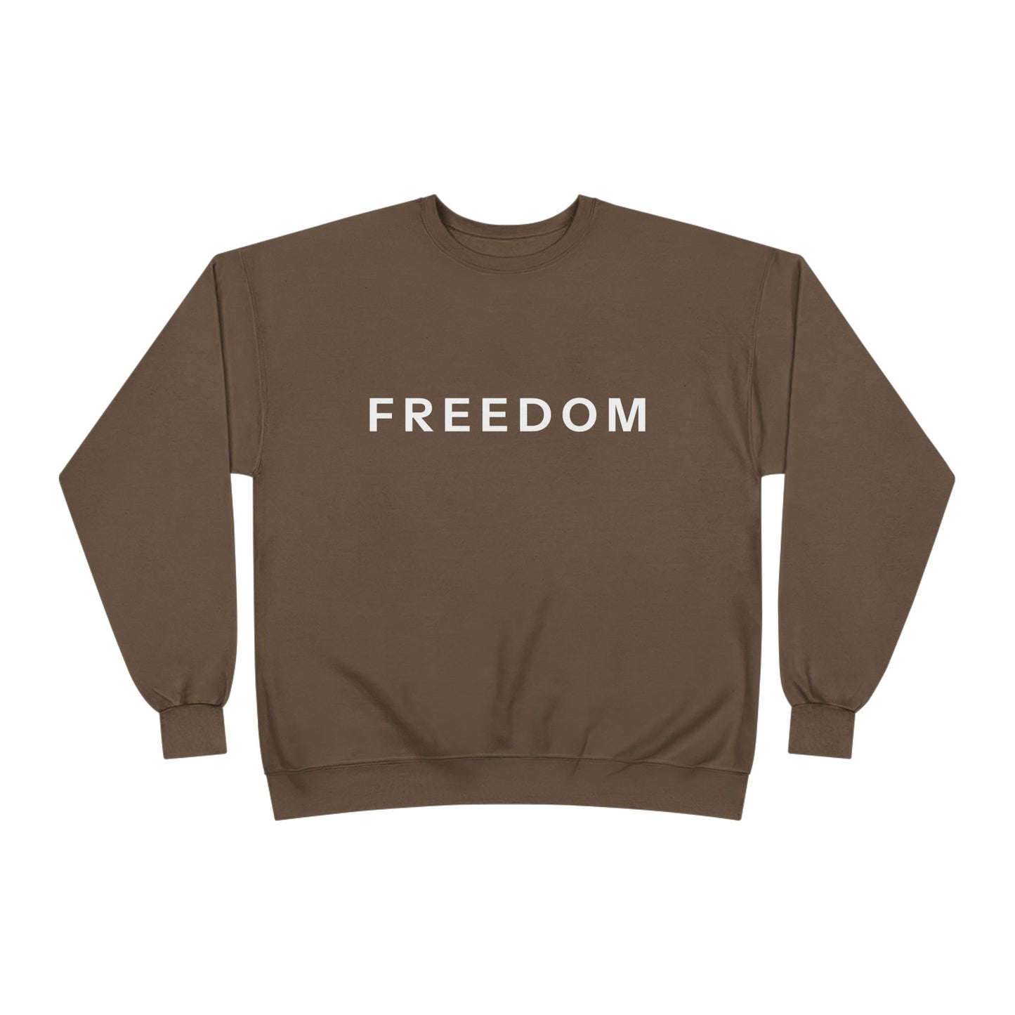 Eco-Friendly FREEDOM Crewneck Sweatshirt - Unisex Cozy Top, Sustainable Gift, Casual Wear, Comfortable Layering