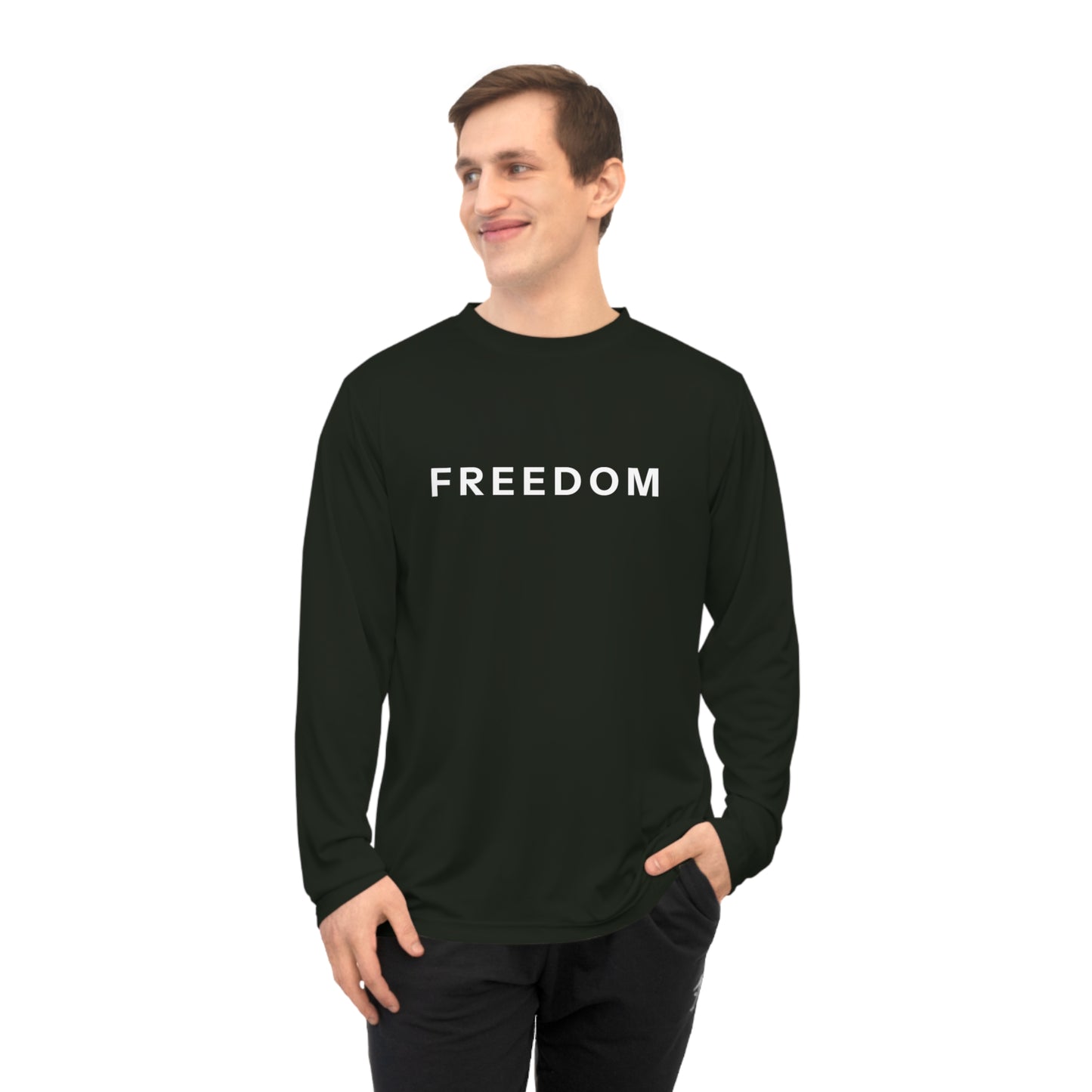Freedom Long Sleeve Performance Shirt, Activewear for Men & Women, Workout Shirt, Fitness Gift, Sports Apparel, Year-Round Use