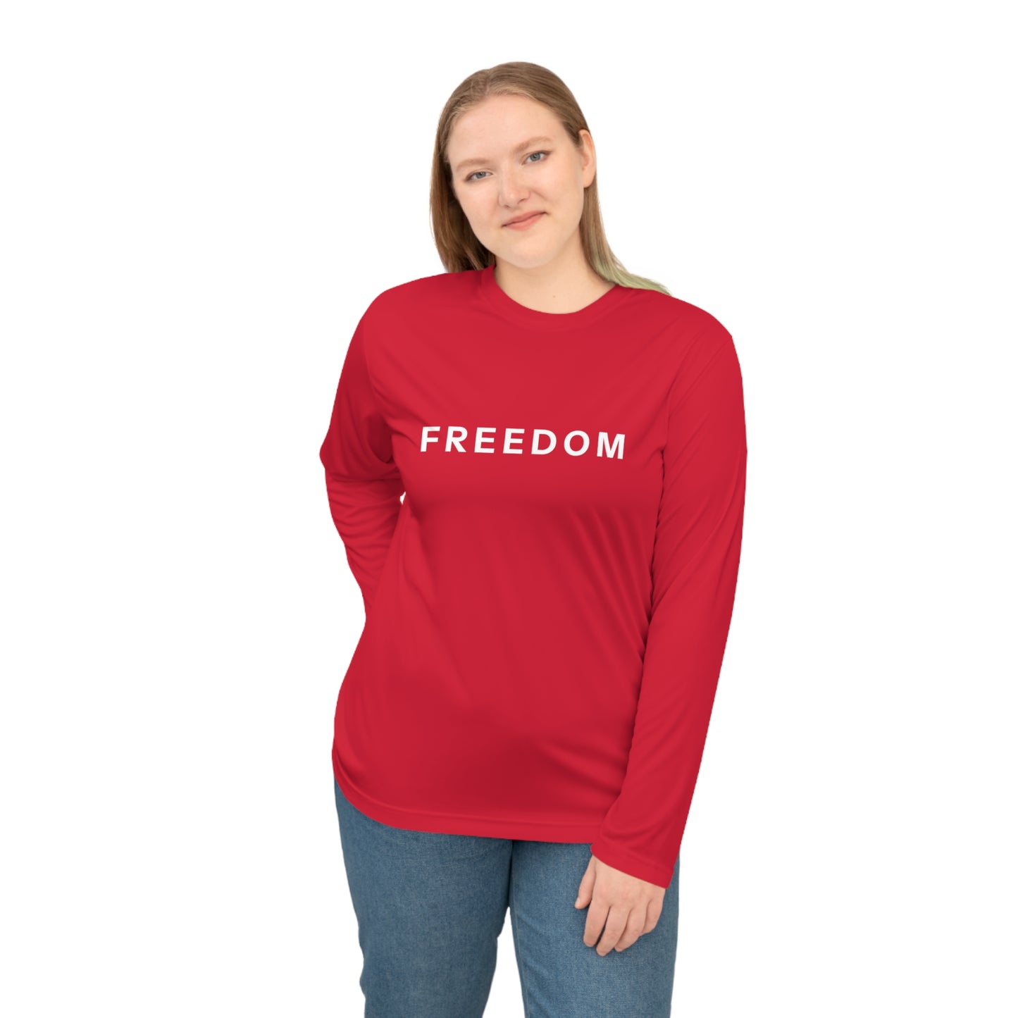 Freedom Long Sleeve Performance Shirt, Activewear for Men & Women, Workout Shirt, Fitness Gift, Sports Apparel, Year-Round Use