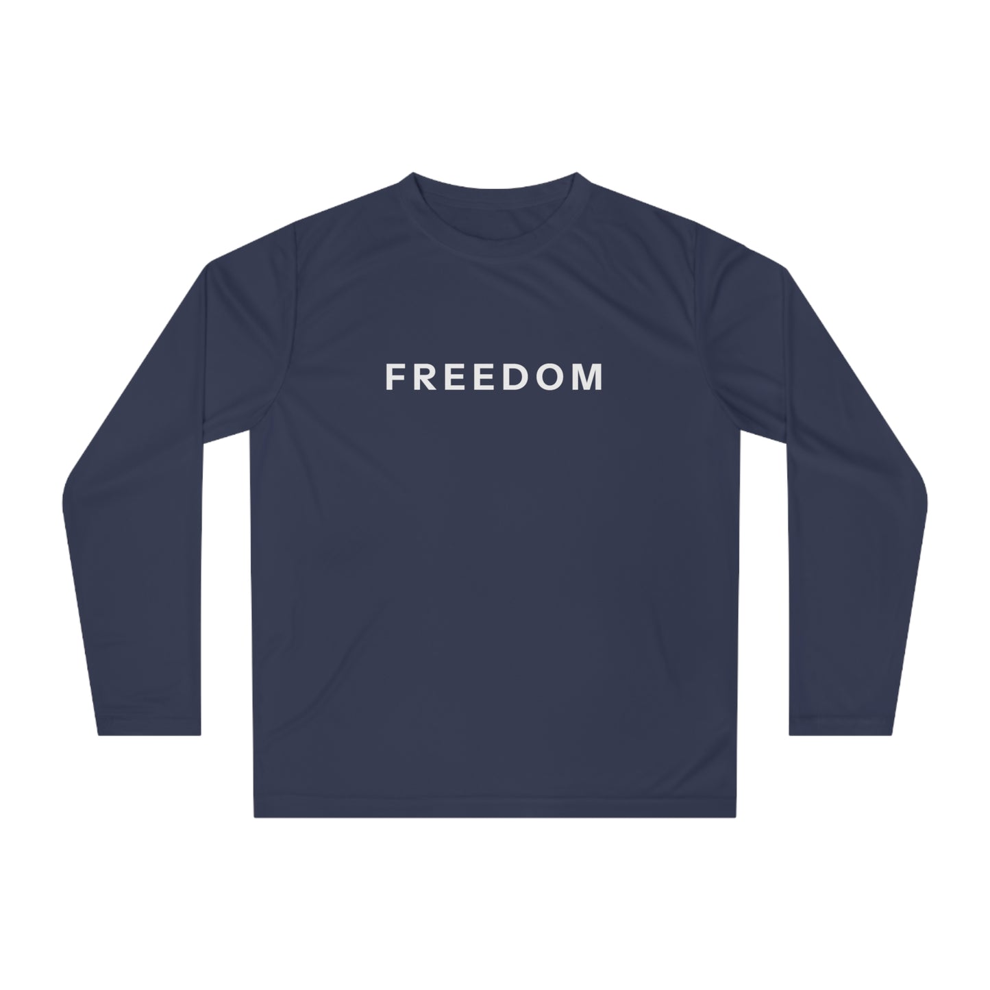 Freedom Long Sleeve Performance Shirt, Activewear for Men & Women, Workout Shirt, Fitness Gift, Sports Apparel, Year-Round Use
