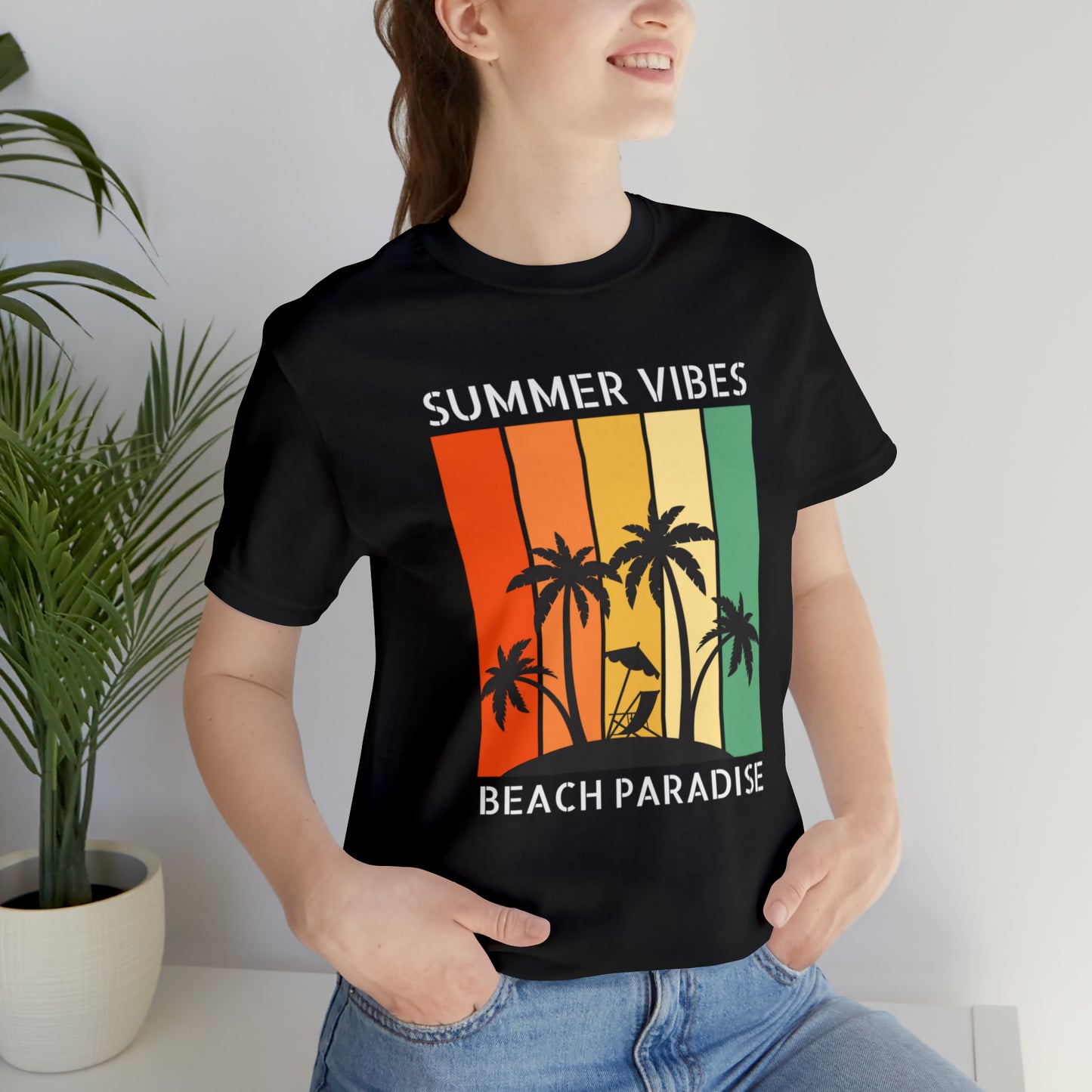 Summer Vibes Beach Paradise Unisex Jersey Short Sleeve Tee Shirt