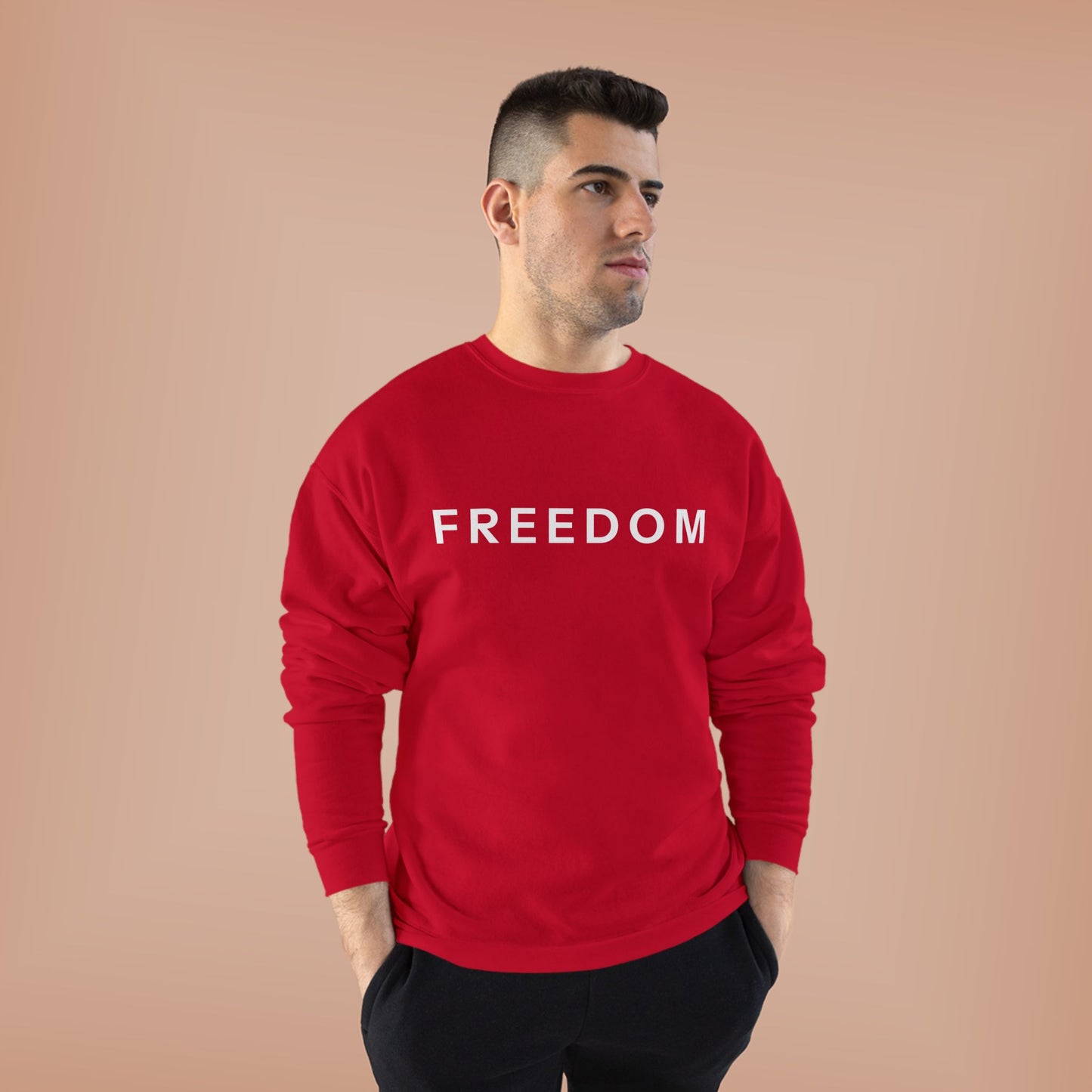 Eco-Friendly FREEDOM Crewneck Sweatshirt - Unisex Cozy Top, Sustainable Gift, Casual Wear, Comfortable Layering