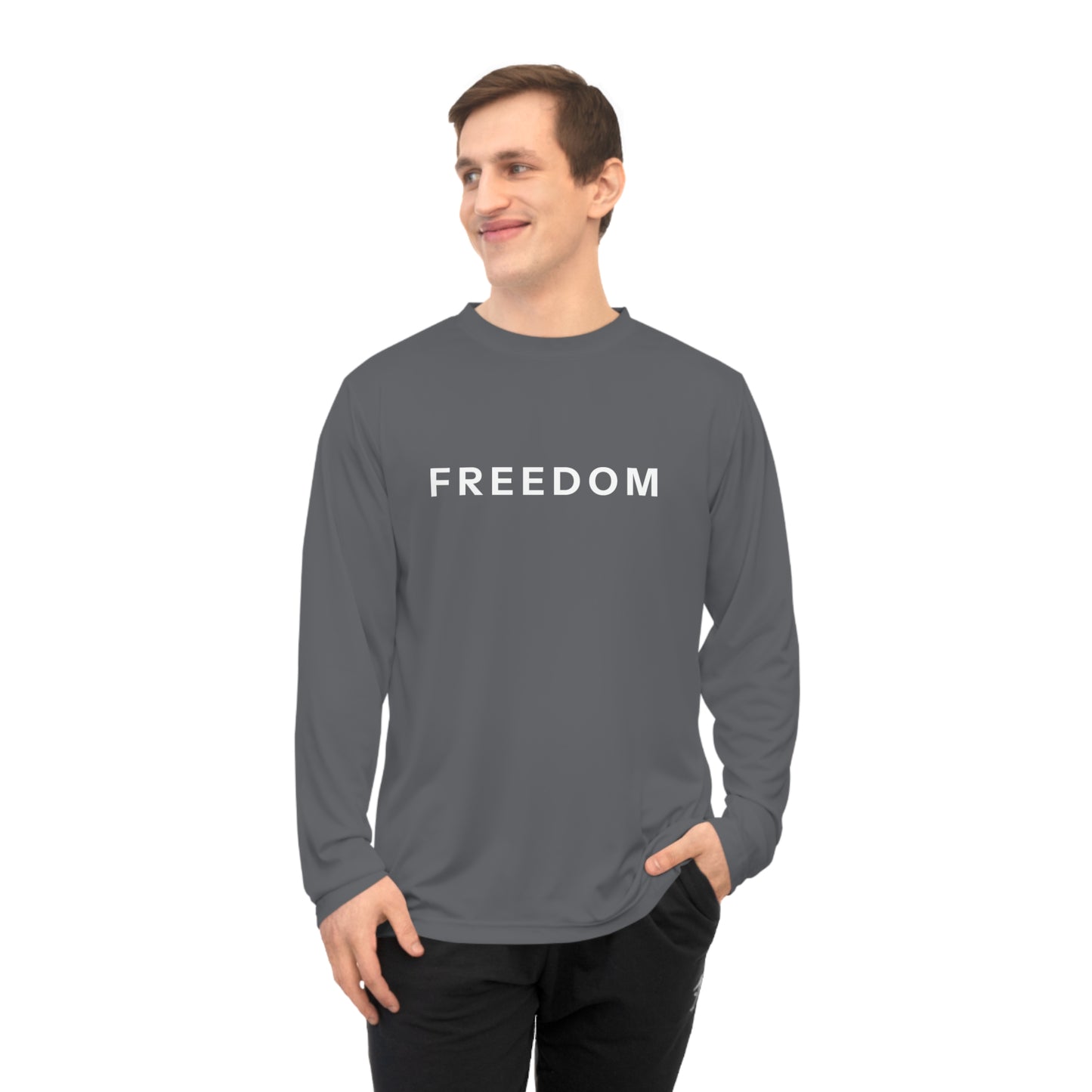 Freedom Long Sleeve Performance Shirt, Activewear for Men & Women, Workout Shirt, Fitness Gift, Sports Apparel, Year-Round Use