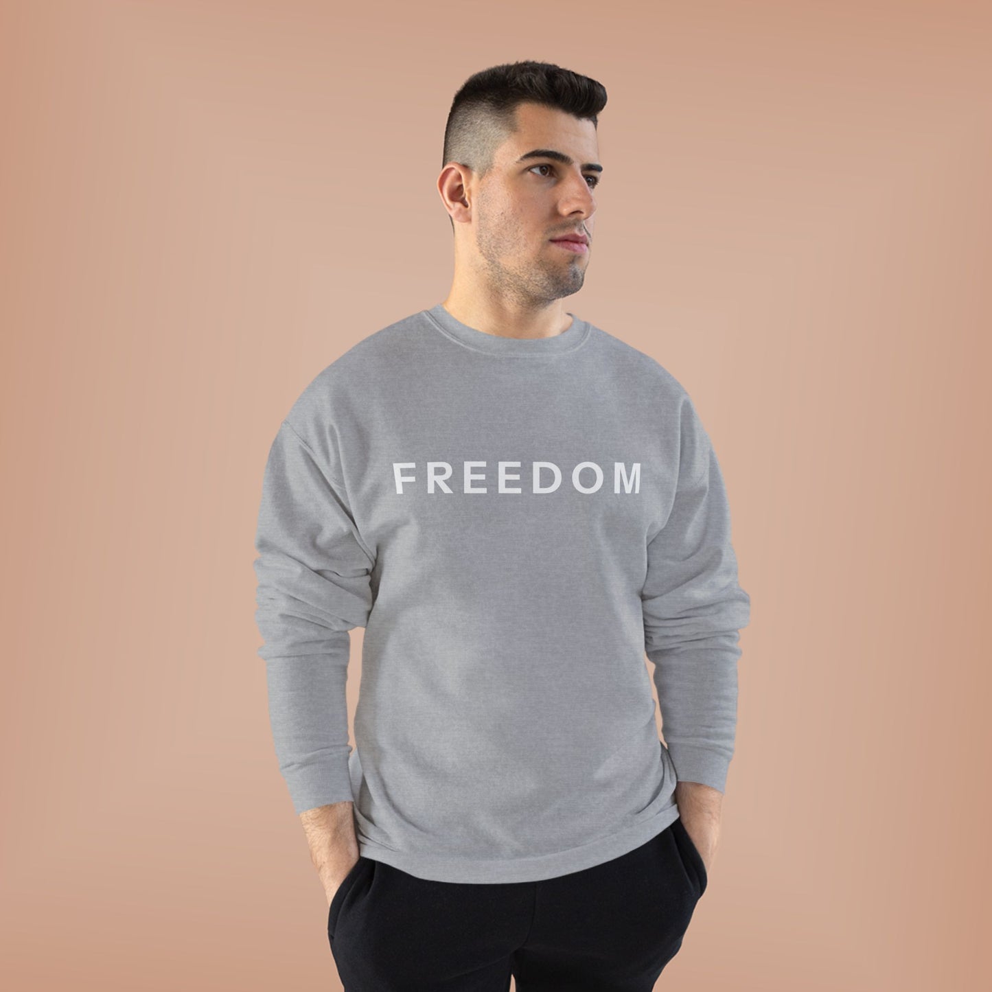 Eco-Friendly FREEDOM Crewneck Sweatshirt - Unisex Cozy Top, Sustainable Gift, Casual Wear, Comfortable Layering