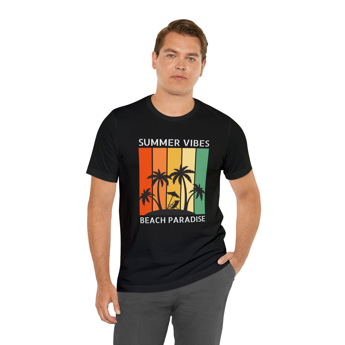 Summer Vibes Beach Paradise Unisex Jersey Short Sleeve Tee Shirt