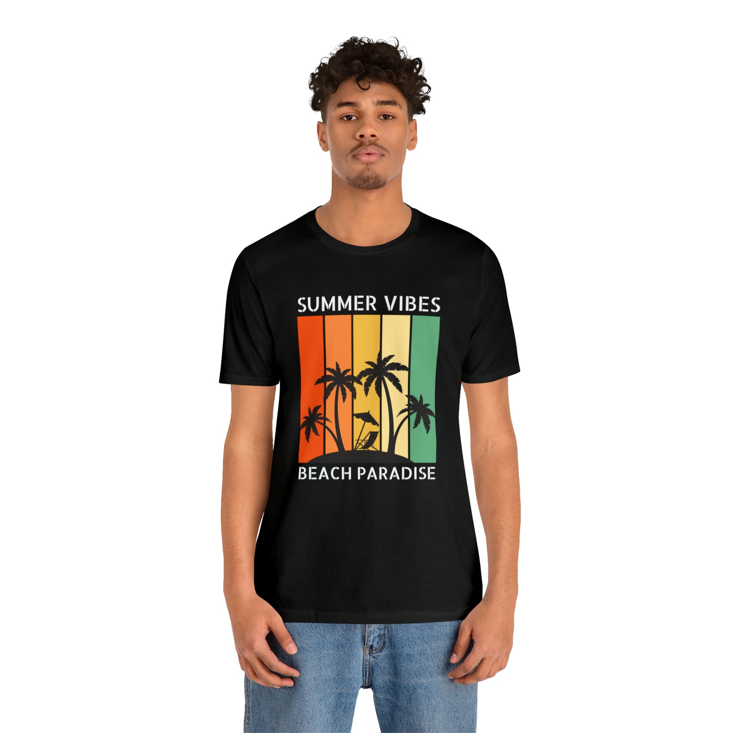 Summer Vibes Beach Paradise Unisex Jersey Short Sleeve Tee Shirt