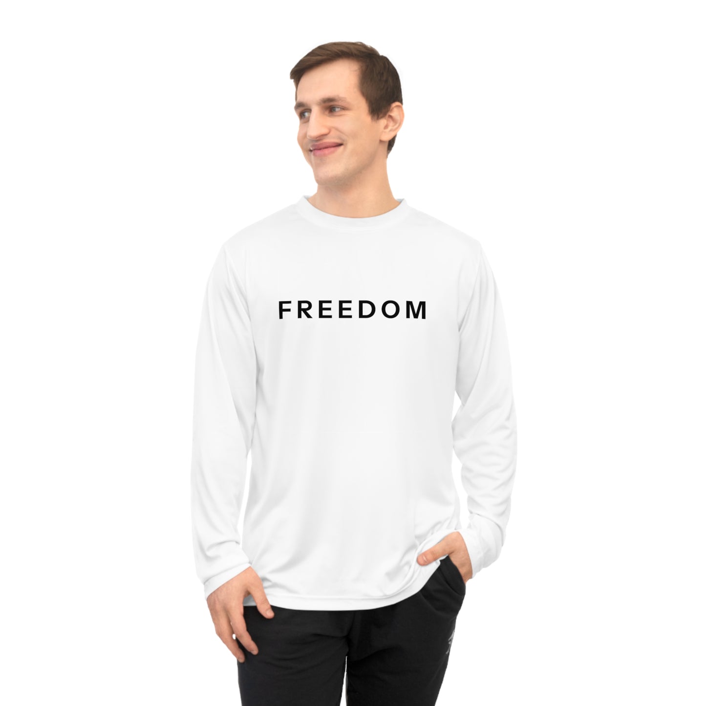 Freedom Long Sleeve Performance Shirt, Activewear for Men & Women, Workout Shirt, Fitness Gift, Sports Apparel, Year-Round Use