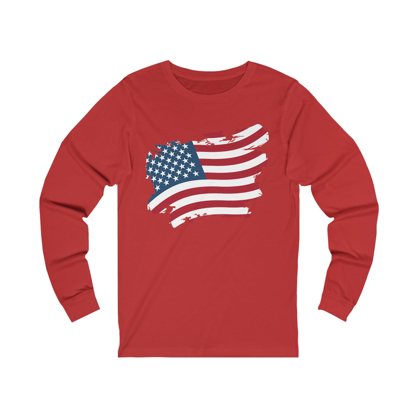 USA Flag Unisex Jersey Long Sleeve Tee