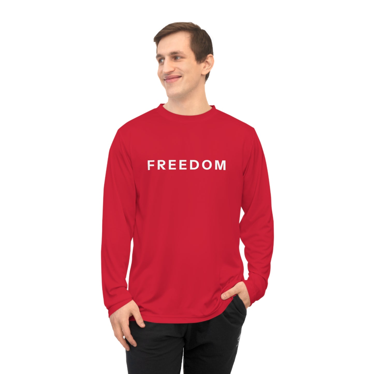 Freedom Long Sleeve Performance Shirt, Activewear for Men & Women, Workout Shirt, Fitness Gift, Sports Apparel, Year-Round Use