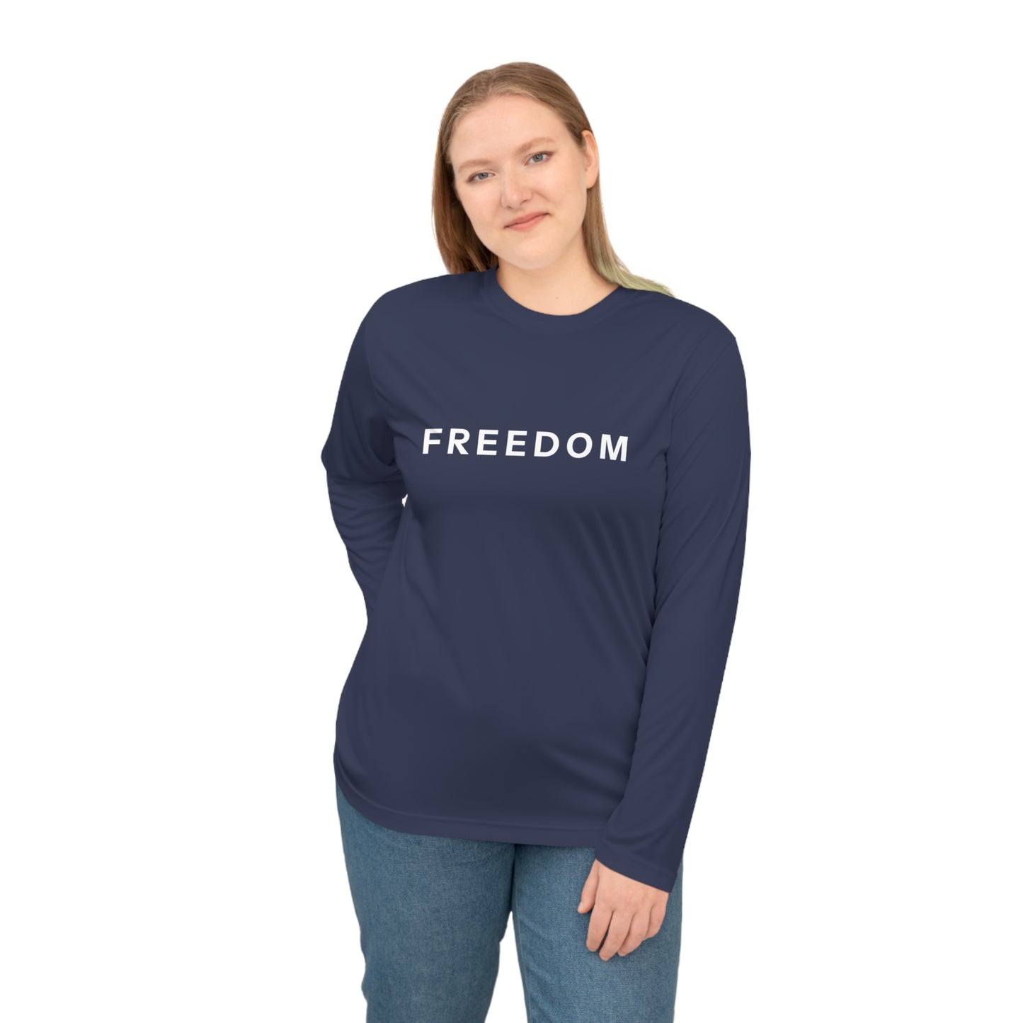 Freedom Long Sleeve Performance Shirt, Activewear for Men & Women, Workout Shirt, Fitness Gift, Sports Apparel, Year-Round Use