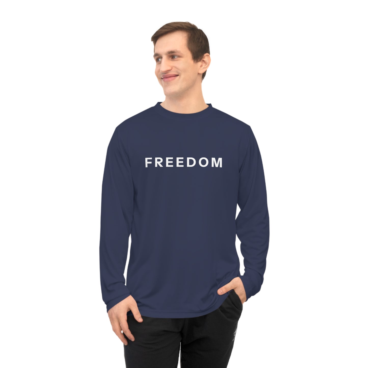Freedom Long Sleeve Performance Shirt, Activewear for Men & Women, Workout Shirt, Fitness Gift, Sports Apparel, Year-Round Use