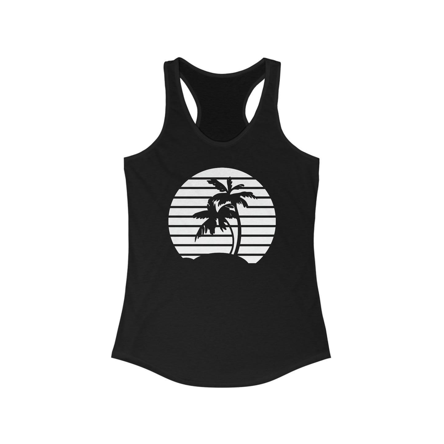 Palm Tree Sunset Women's Ideal Racerback Tank