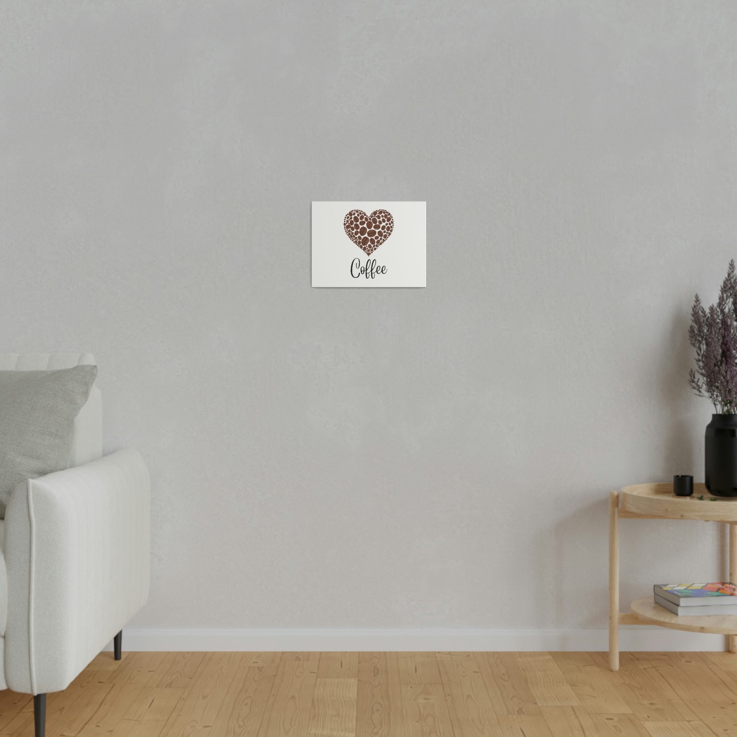 Heart Coffee Matte Canvas, Stretched, 0.75"