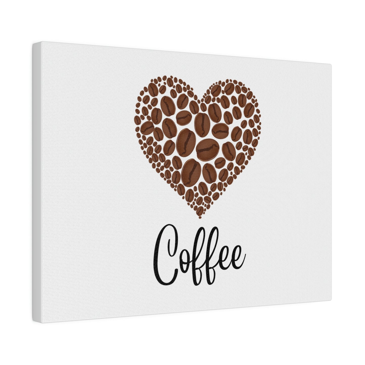 Heart Coffee Matte Canvas, Stretched, 0.75"