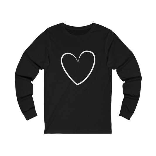 Heart - white Unisex Jersey Long Sleeve Tee