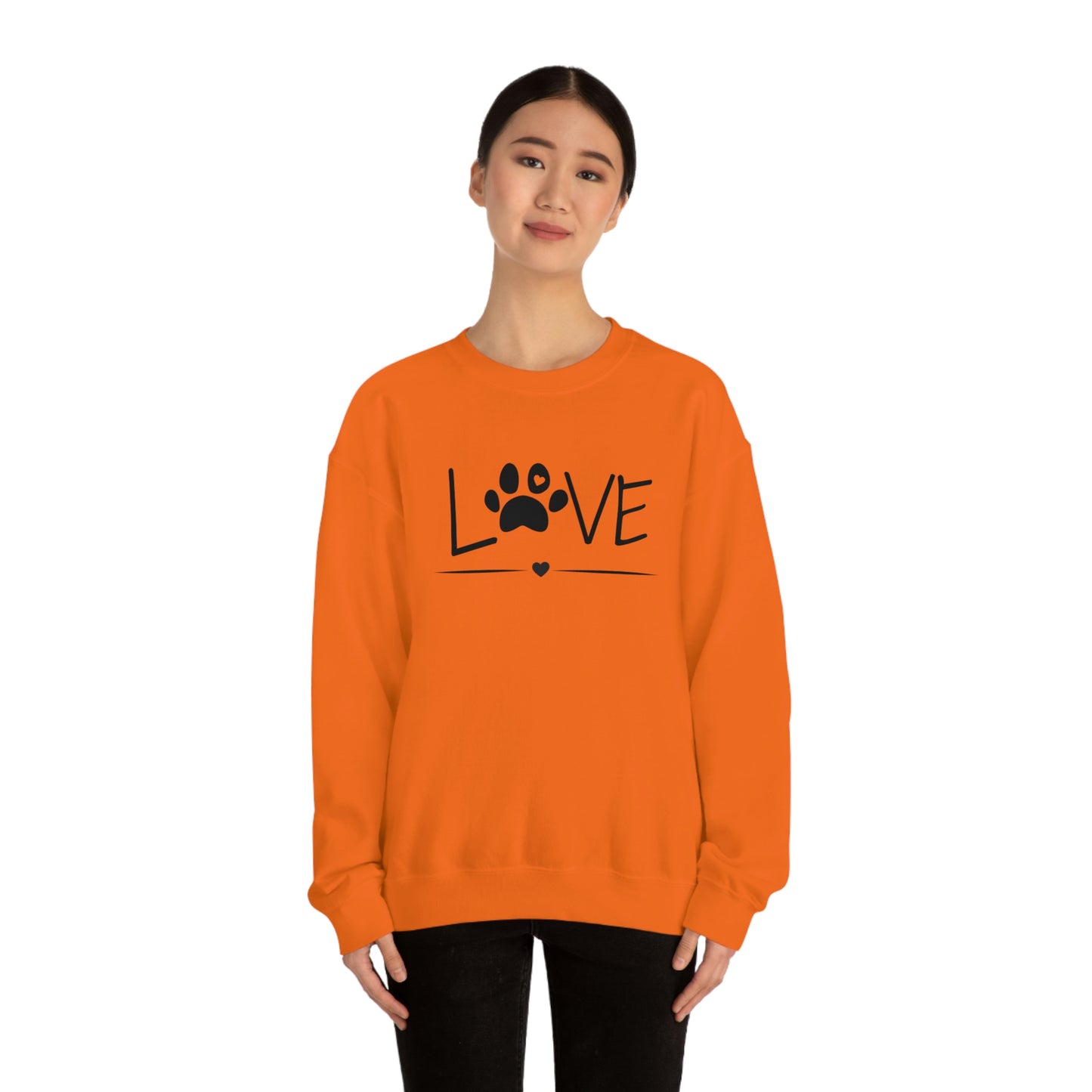 Love Paw Unisex Heavy Blend Crewneck Sweatshirt