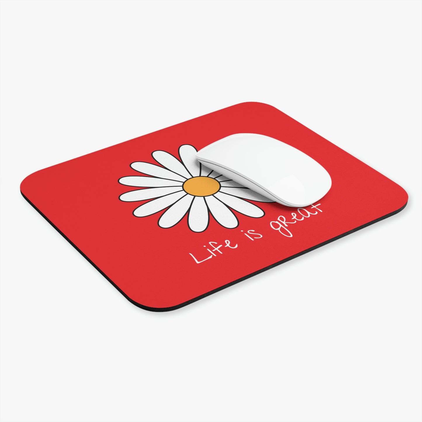 Life is great Mouse Pad (Rectangle) Red