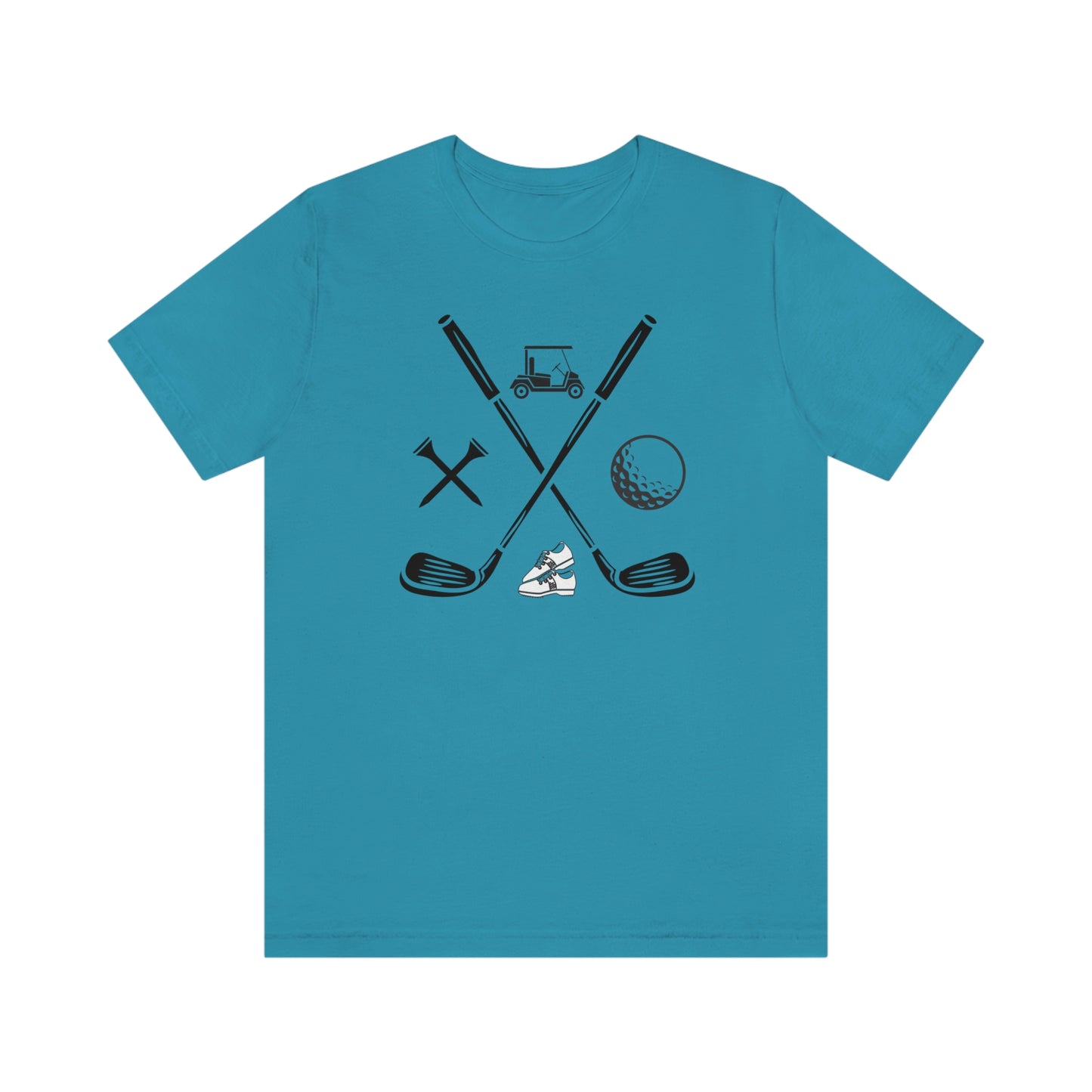 Golf Clubs Golf Ball Golf Tees Golf Cart Golf Shoes Unisex Jersey Short Sleeve Tee