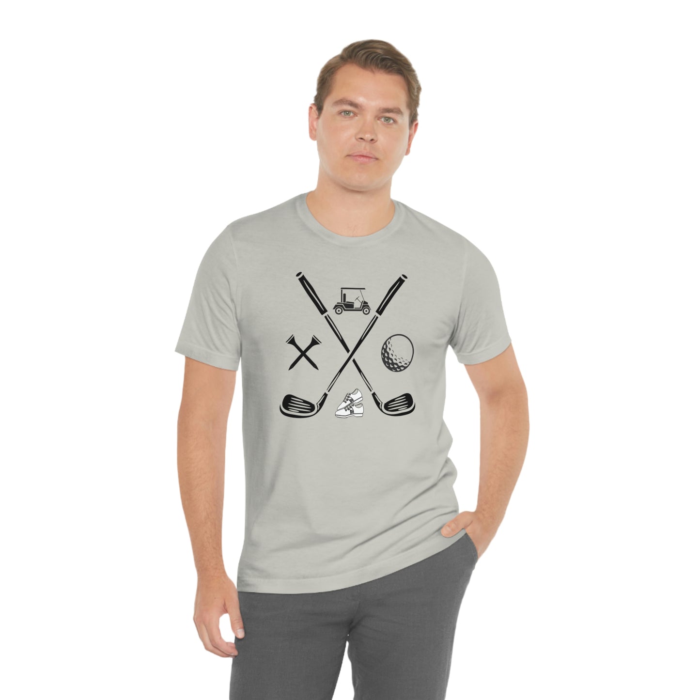 Golf Clubs Golf Ball Golf Tees Golf Cart Golf Shoes Unisex Jersey Short Sleeve Tee