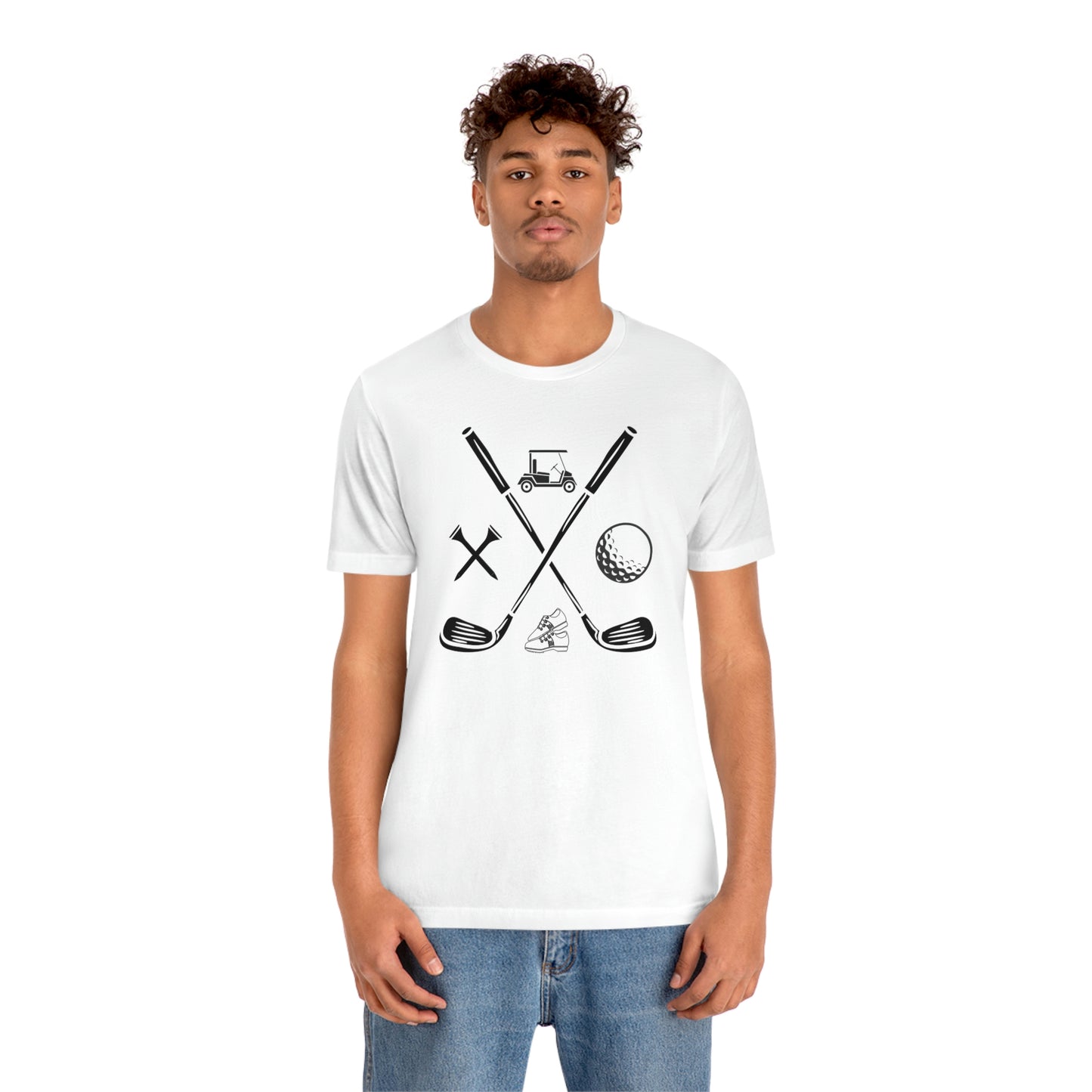 Golf Clubs Golf Ball Golf Tees Golf Cart Golf Shoes Unisex Jersey Short Sleeve Tee