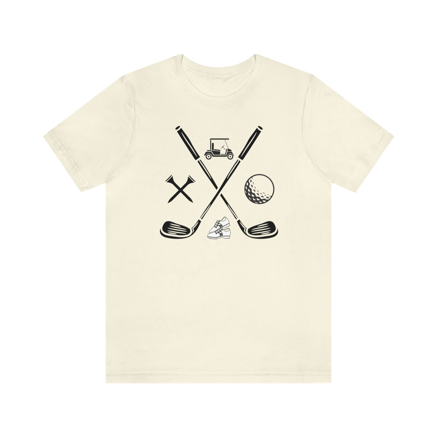 Golf Clubs Golf Ball Golf Tees Golf Cart Golf Shoes Unisex Jersey Short Sleeve Tee