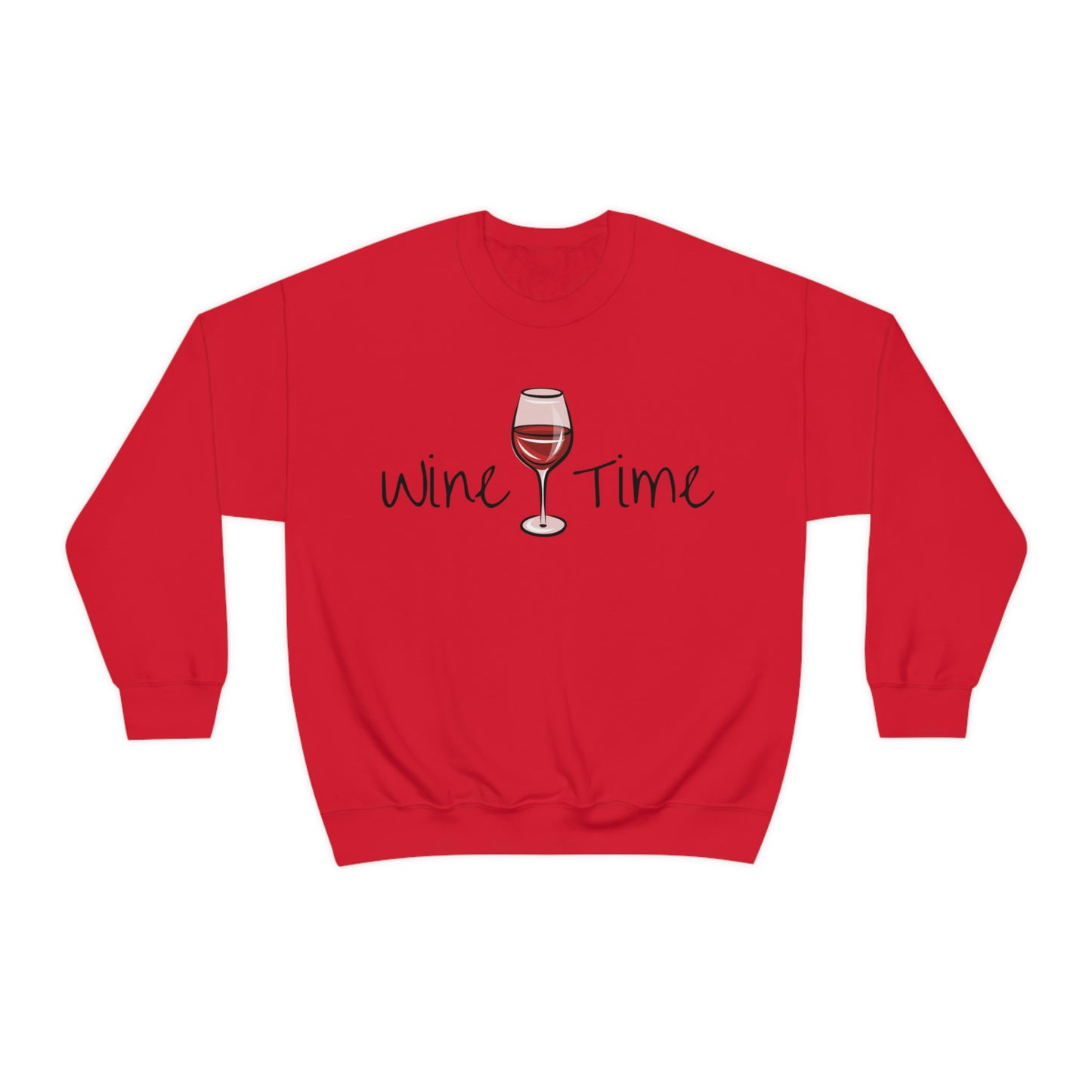 Wine Time Unisex Heavy Blend Crewneck Sweatshirt