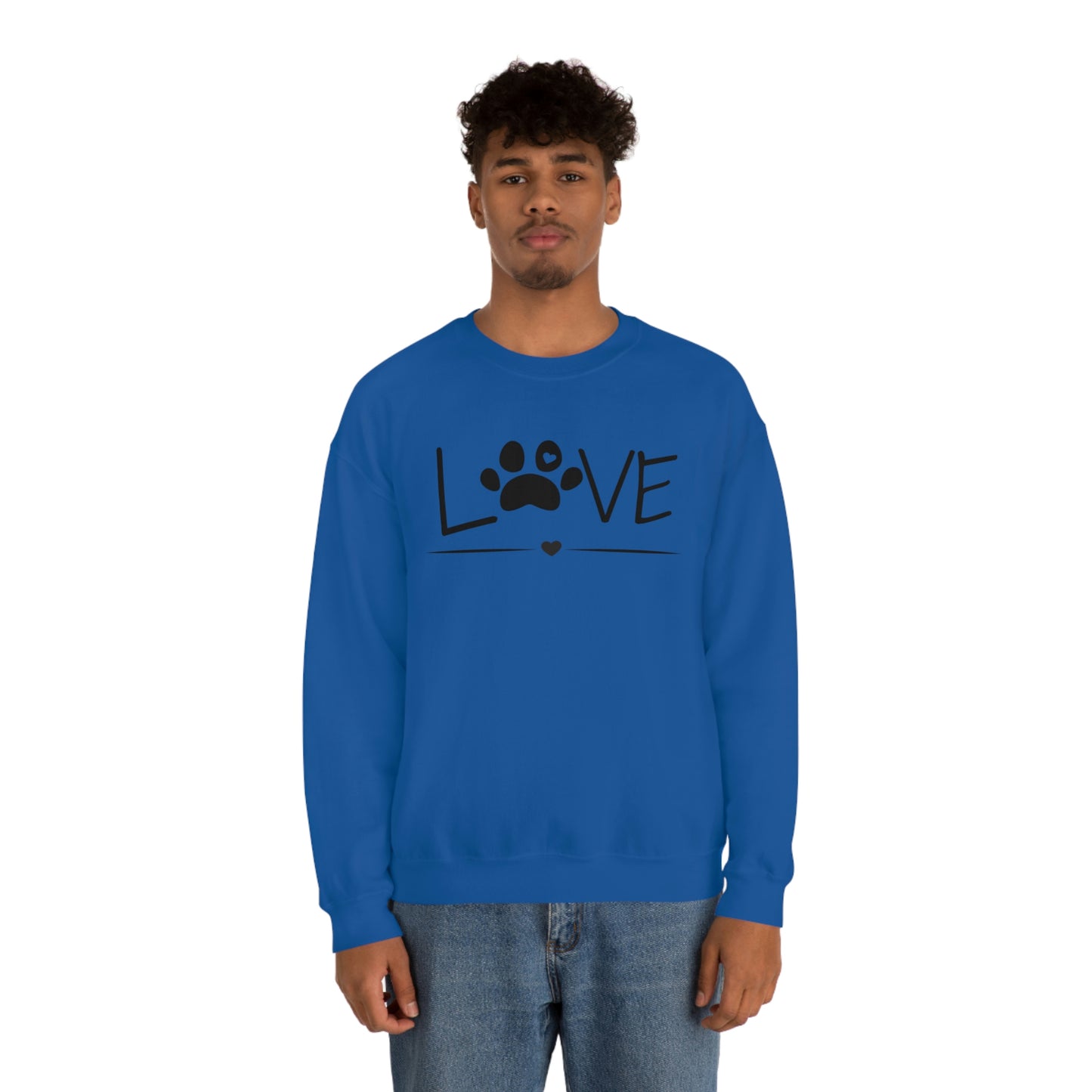 Love Paw Unisex Heavy Blend Crewneck Sweatshirt