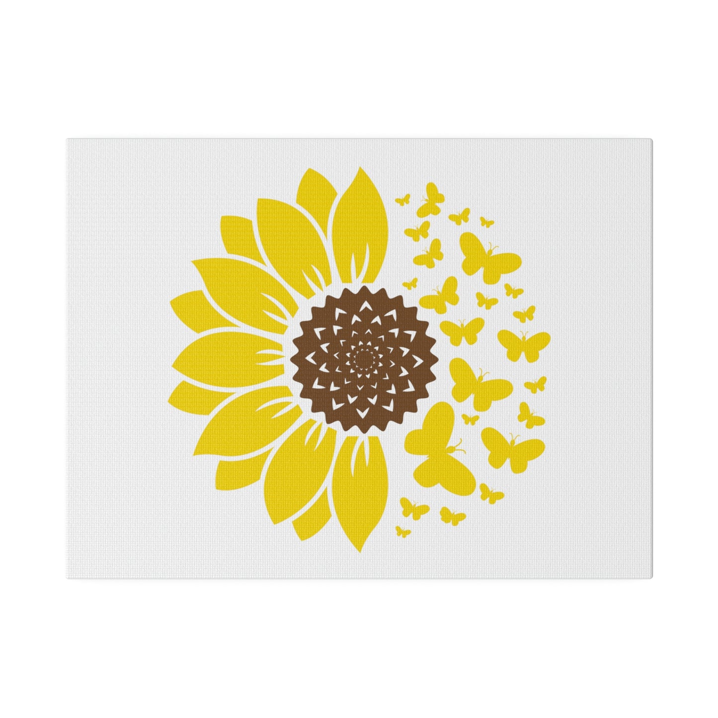 Sunflower Butterfly Matte Canvas, Stretched, 0.75"