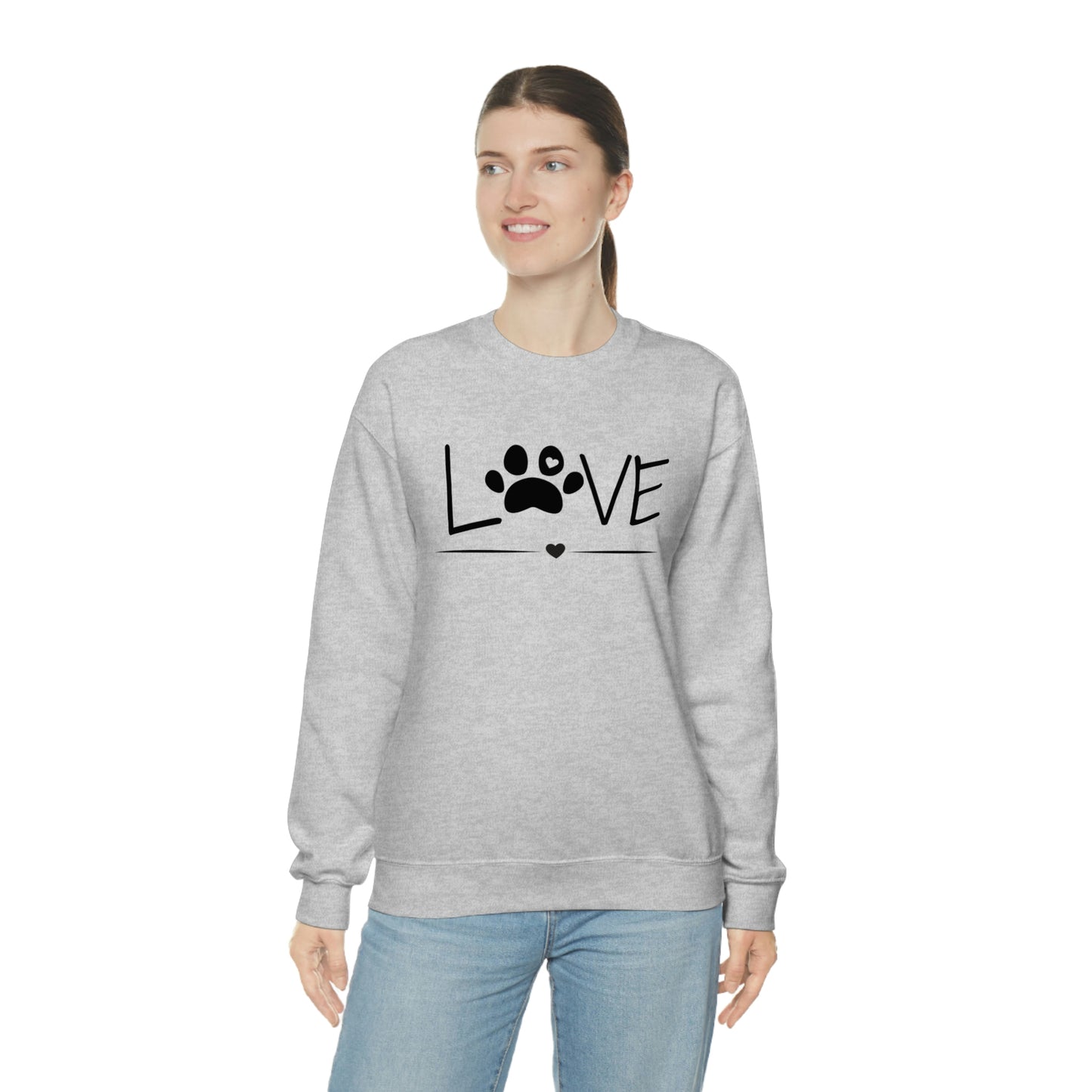 Love Paw Unisex Heavy Blend Crewneck Sweatshirt