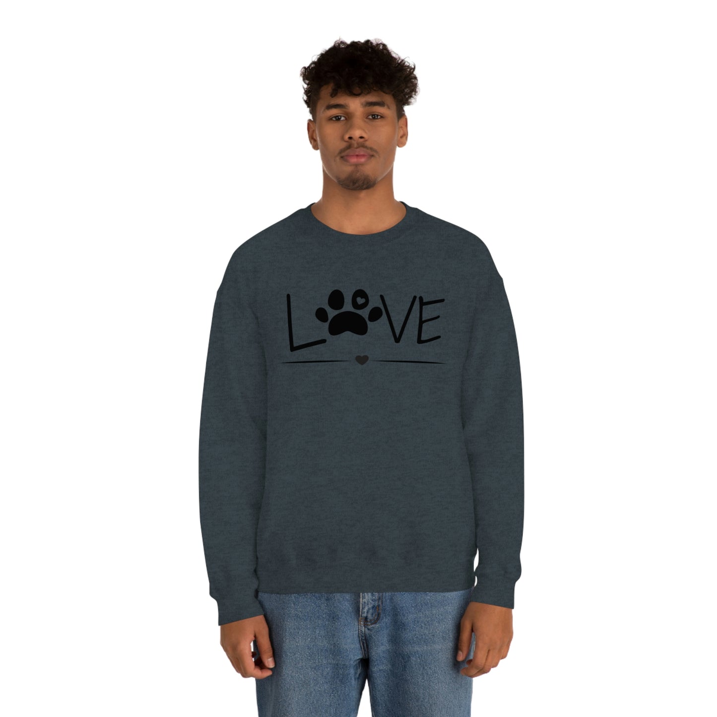 Love Paw Unisex Heavy Blend Crewneck Sweatshirt