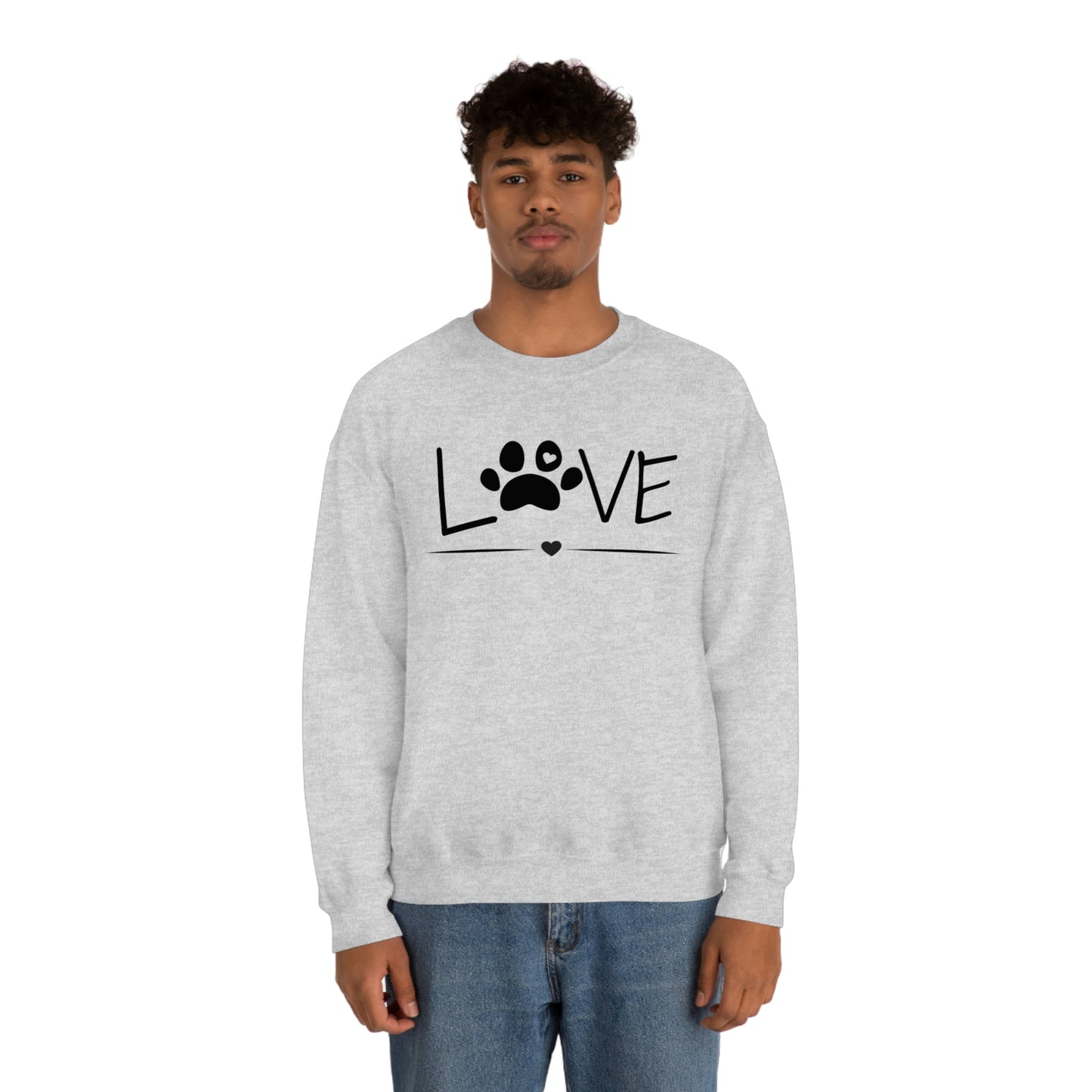 Love Paw Unisex Heavy Blend Crewneck Sweatshirt