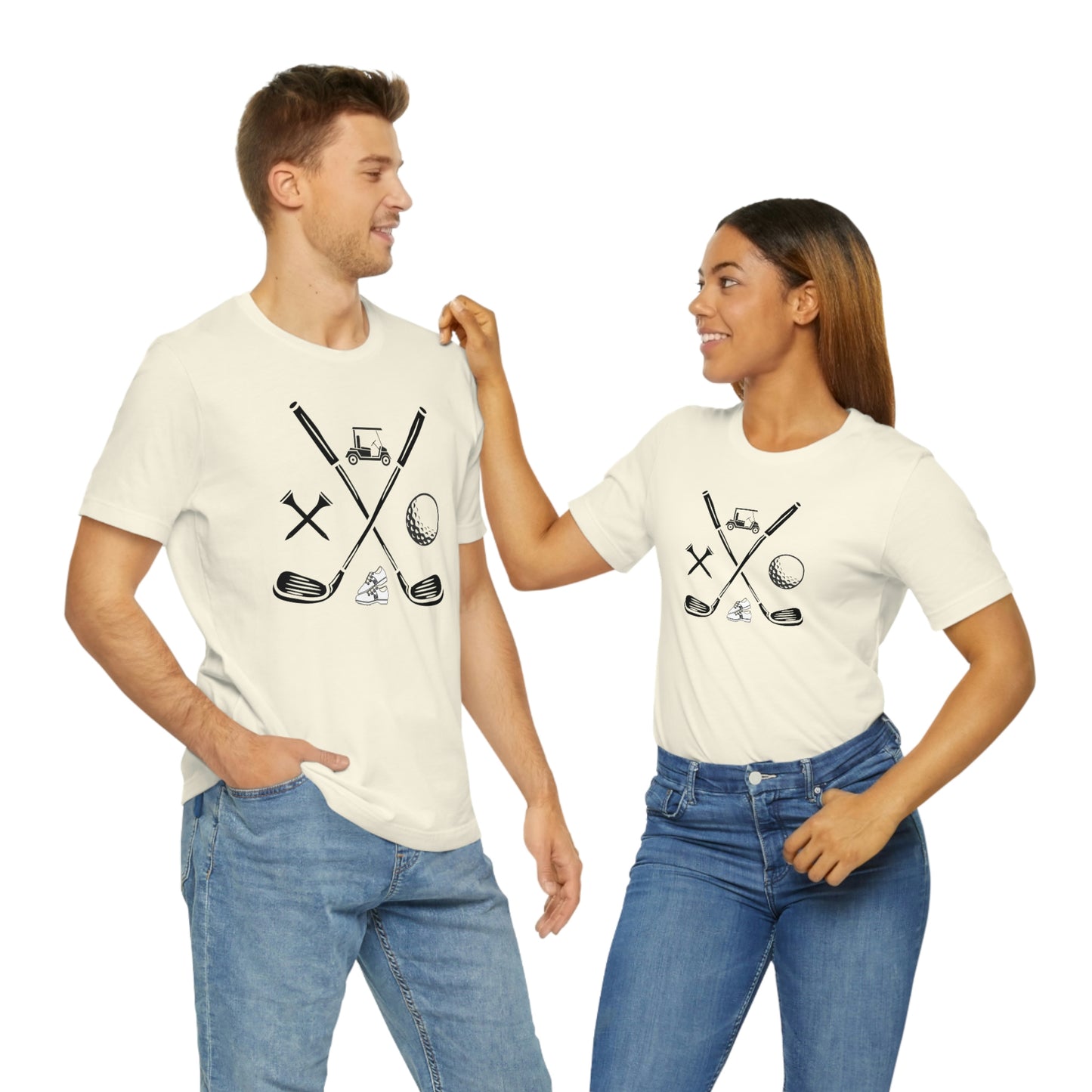 Golf Clubs Golf Ball Golf Tees Golf Cart Golf Shoes Unisex Jersey Short Sleeve Tee