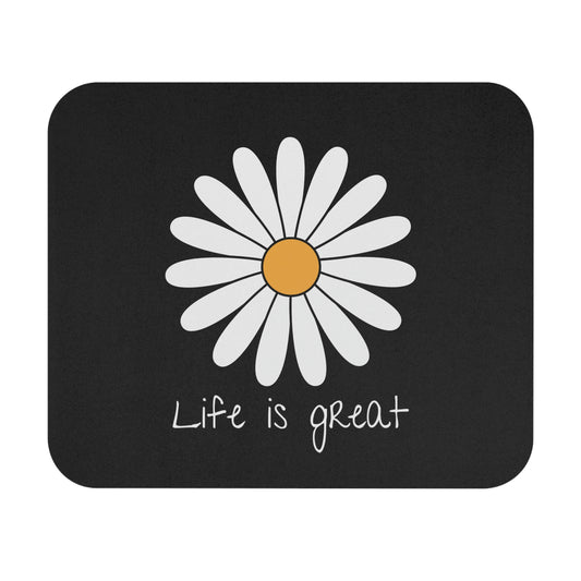 Life is great Mouse Pad (Rectangle) black