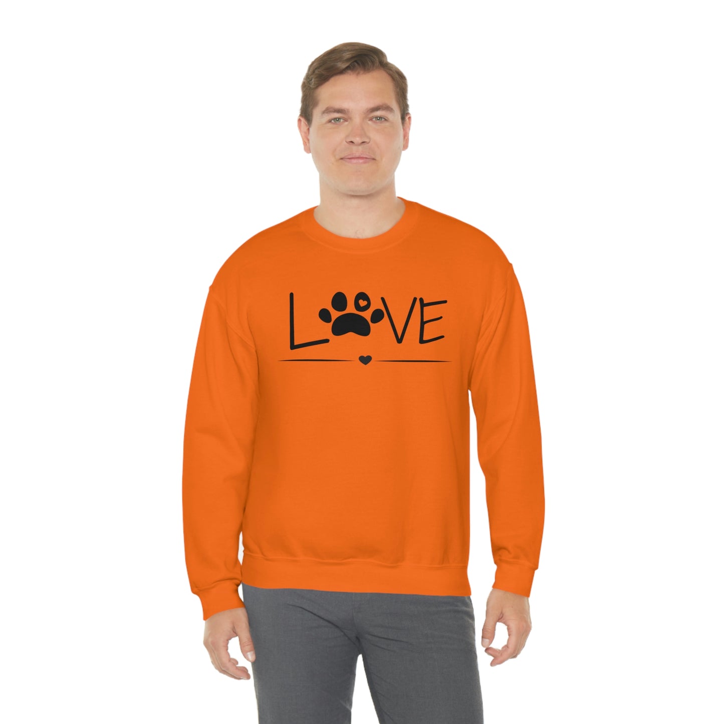 Love Paw Unisex Heavy Blend Crewneck Sweatshirt