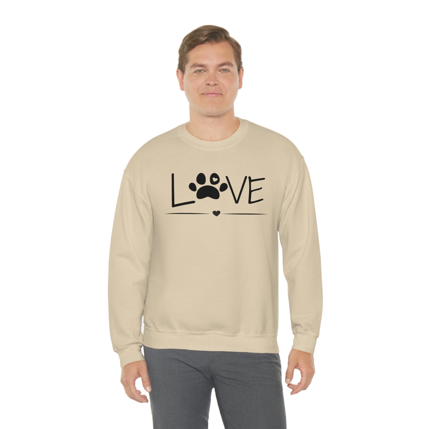 Love Paw Unisex Heavy Blend Crewneck Sweatshirt