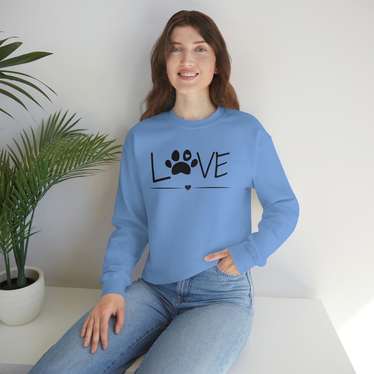 Love Paw Unisex Heavy Blend Crewneck Sweatshirt